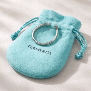 Single Large Tiffany & Co. Silver Hoop Earring